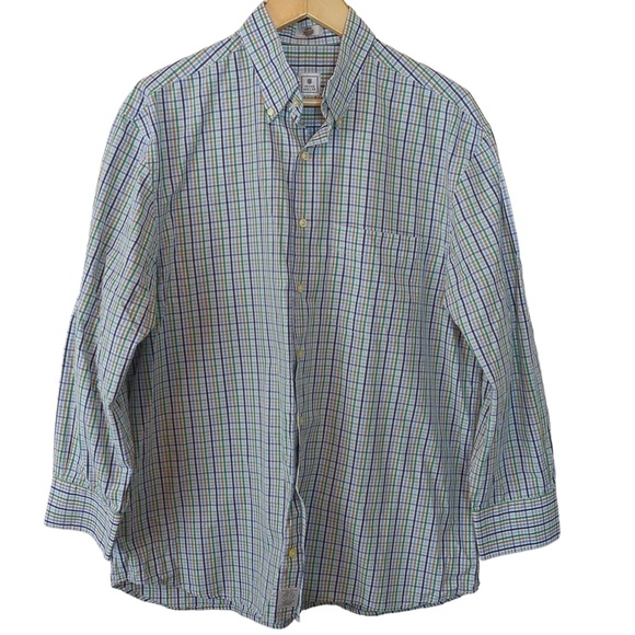Peter Millar Men’s L Plaid Check Long Sleeve Button Down Shirt - Picture 2 of 9